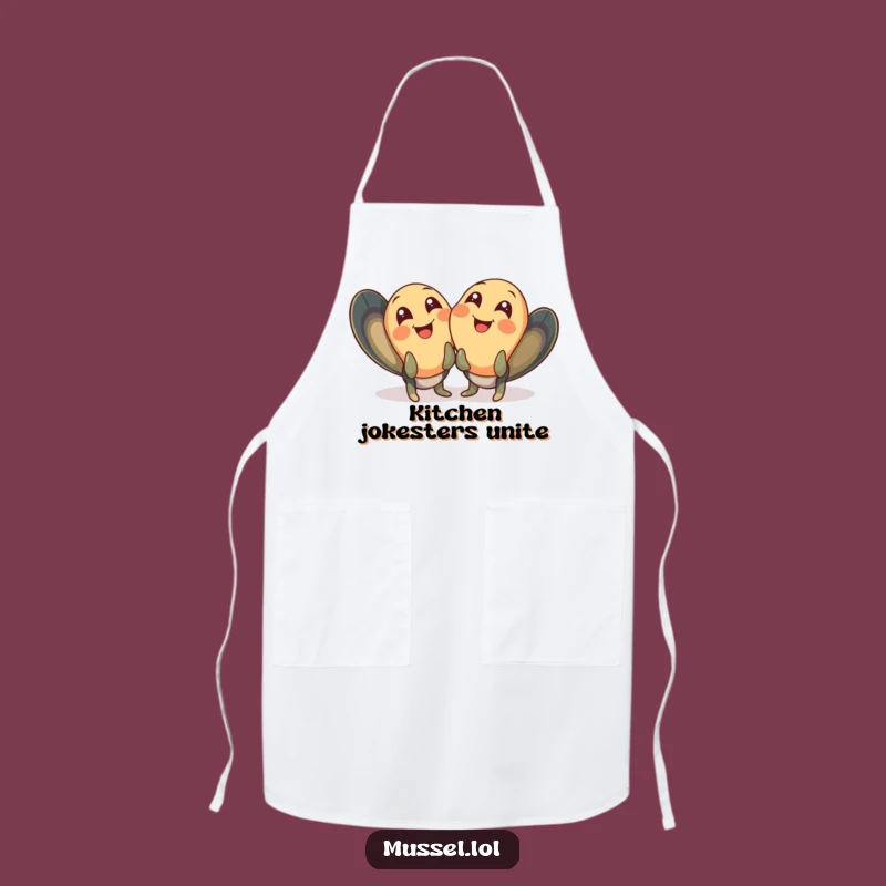 Funny Giggling Mussels Apron: Kitchen Fun with a Joyful Duo Gift