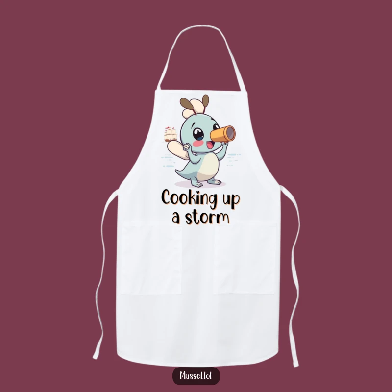 Funny Mussel Spyglass Adventure Apron: Cook Up Some Fun in the Kitchen