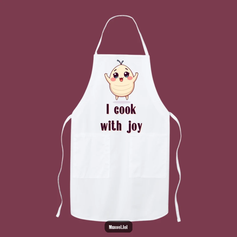 Funny Plump Mussel Kitchen Apron: Joyful Cooking Character Gift for Foodies