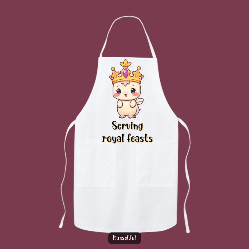 Funny Regal Mussel Chef Apron - Cook Like Royalty with Humor