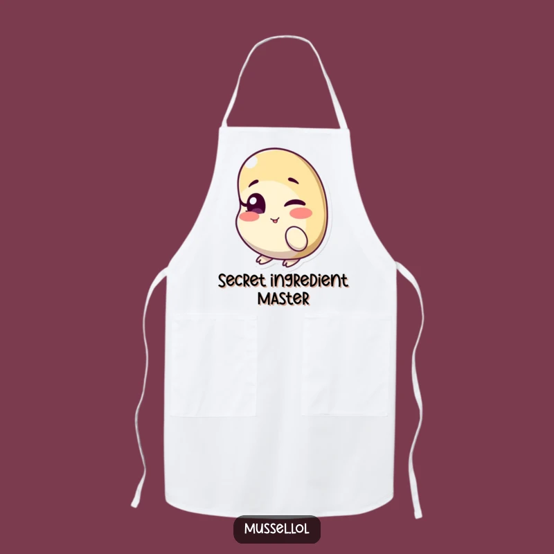 Funny Winking Mussel Apron: Playful Character, Cheeky Wink, Kitchen Humor Gift