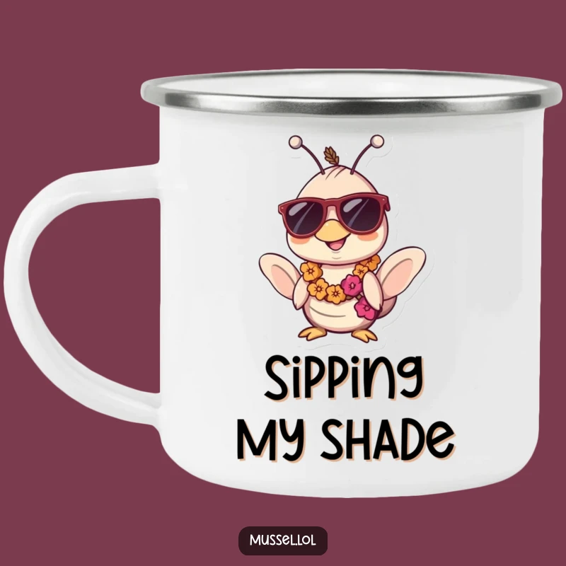 Adventure Funny Kawaii Mussel Camping Mug: Tropical Relaxation Vibes