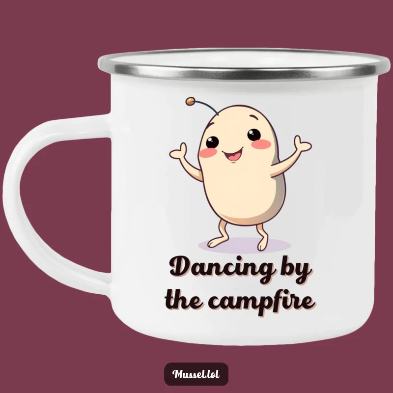 Funny Dancing Mussel Camping Mug - Fuel Your Adventures with Rhythm and Laughs