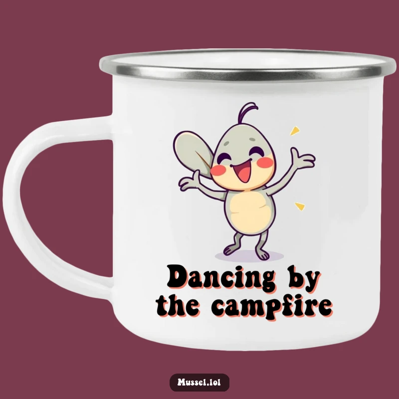 Funny Mussel Camp Mug: Dancing Shells, Rugged Humorous Outdoor Gift