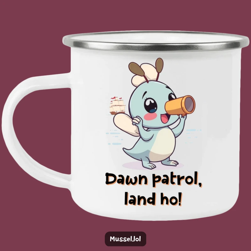 Funny Mussel Spyglass Adventure Camping Mug: Your Rugged Companion for Exploration