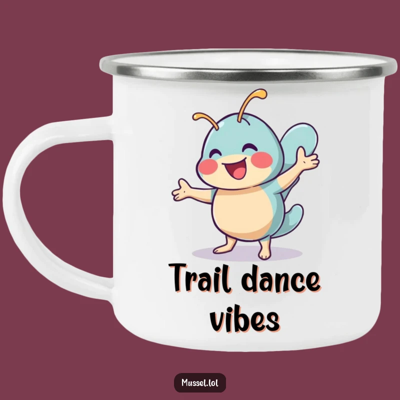 Funny Campfire Mug: Shimmy Mussel, Cheerful Dancer, Happy Moves, Outdoor Fun