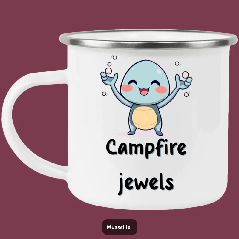 Funny Giggling Mussel Camping Mug: Sip Joy with a Pearl!