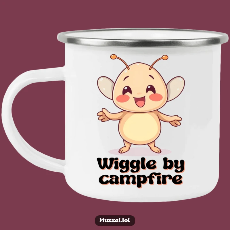 Funny Kawaii Mussel Dance Camping Mug A Hilarious Companion for Happy Campers