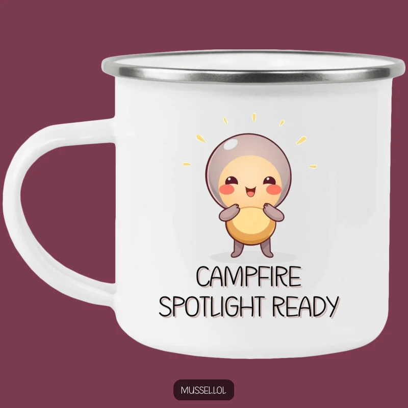 Funny Mussel Camp Mug: Dramatic Pose, Rugged Humorous Outdoor Gift