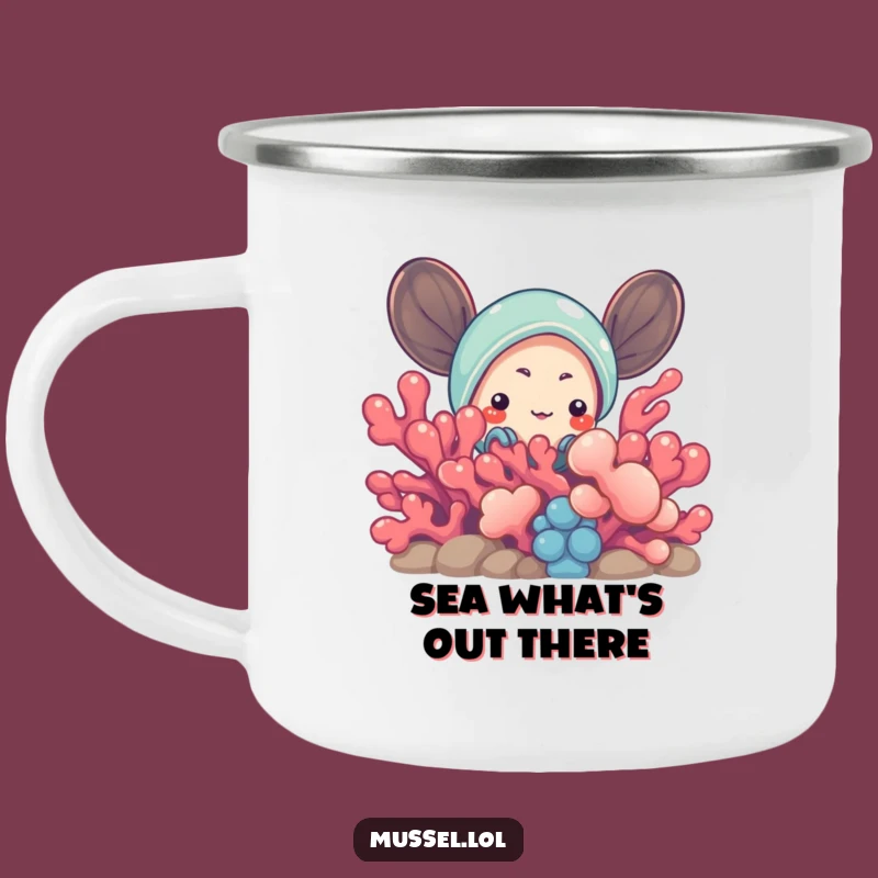 Funny Mussel Campfire Mug: Curious Peek for Outdoor Adventures
