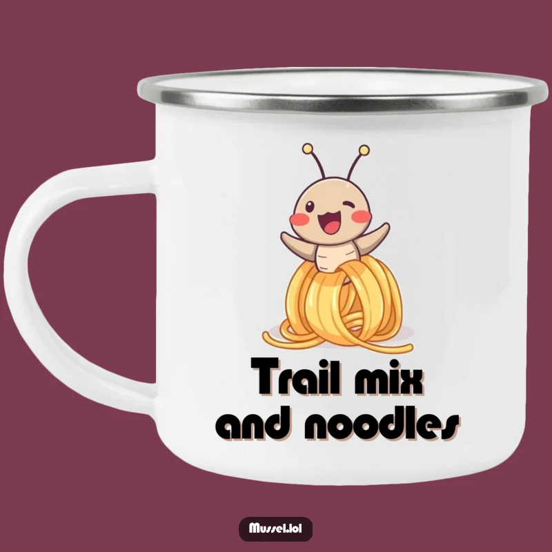Funny Mussel Campfire Spaghetti Mug, Adventure Humor Gift!