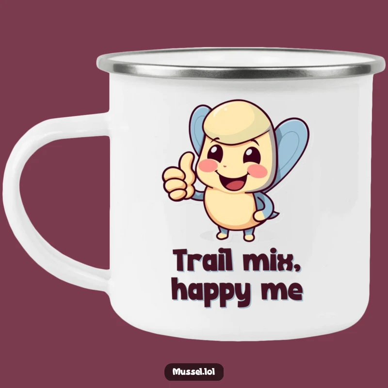 Funny Mussel Thumbs Up Camping Mug: Trail-Ready Humor & Warmth Gift