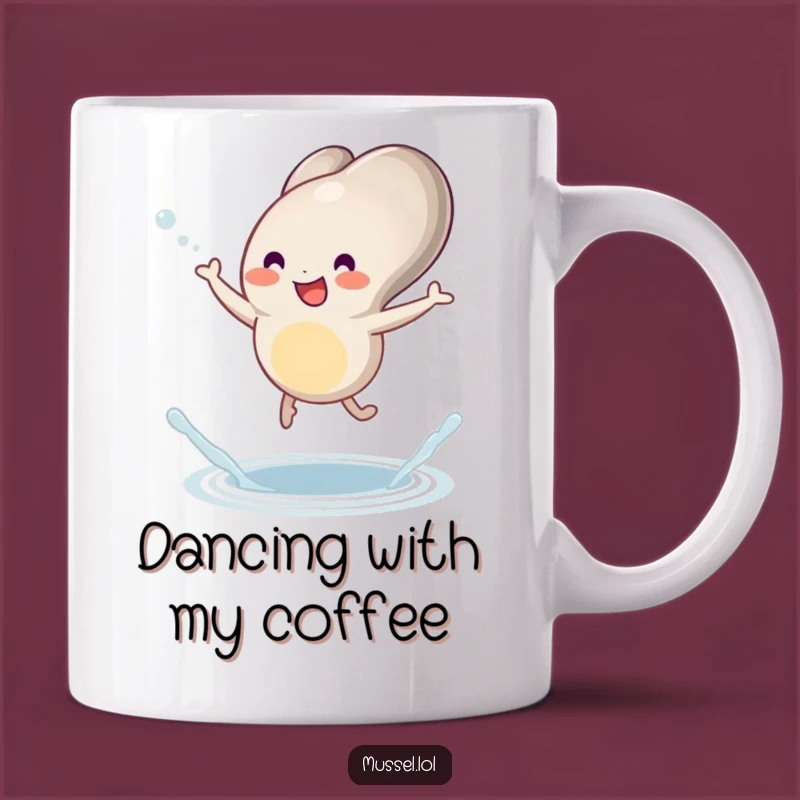 Funny Dancing Mussel Mug: Joyful Moves Gift for Happy Mornings
