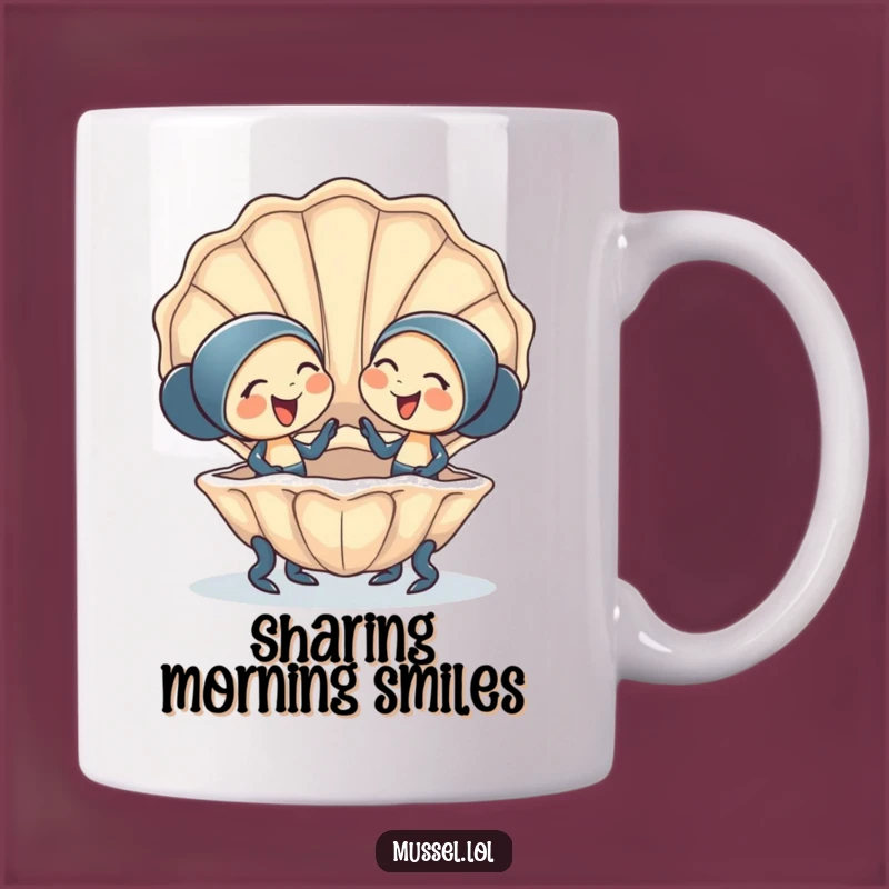 Funny Mussel Friends Mug: Giggling Companionship Humor for a Joyful Sip