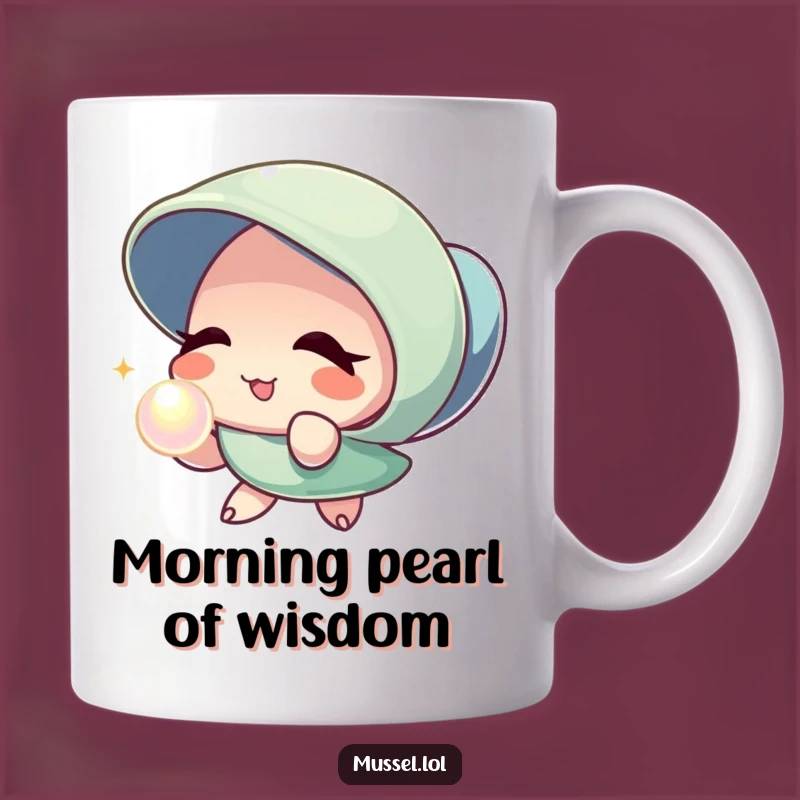 Funny Mussel Pearl Wink Mug - Hilarious Gift for Gem Lovers