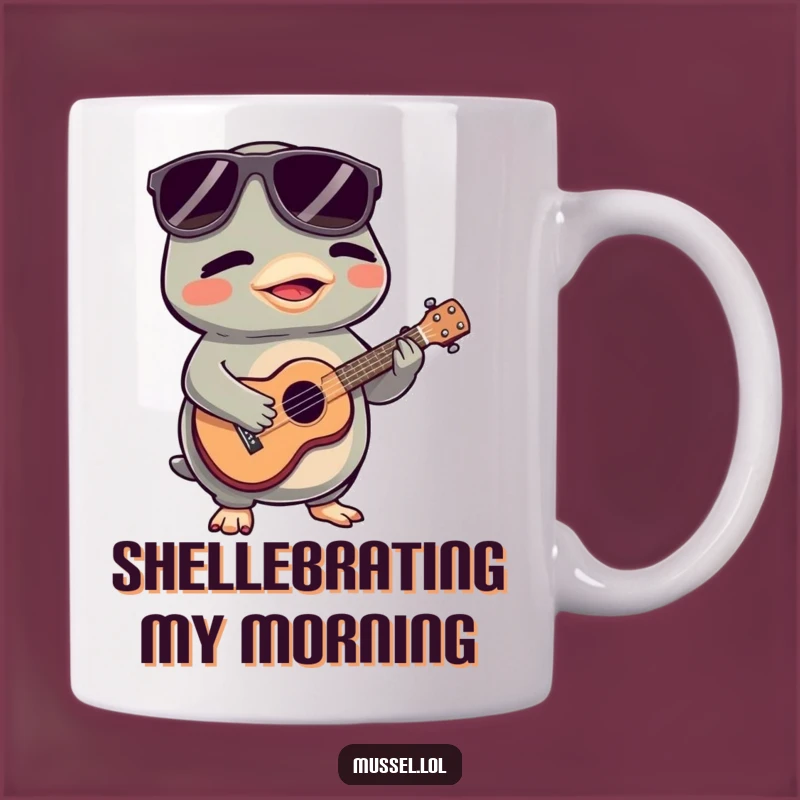 Funny Mussel Ukulele Player Mug: A Hilarious Gift for Music Lovers