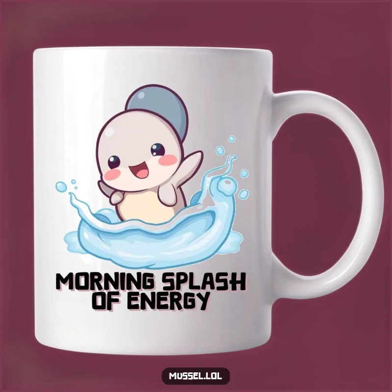 Funny Mussel Wave Splash Mug - Playful Gift for Ocean Lovers