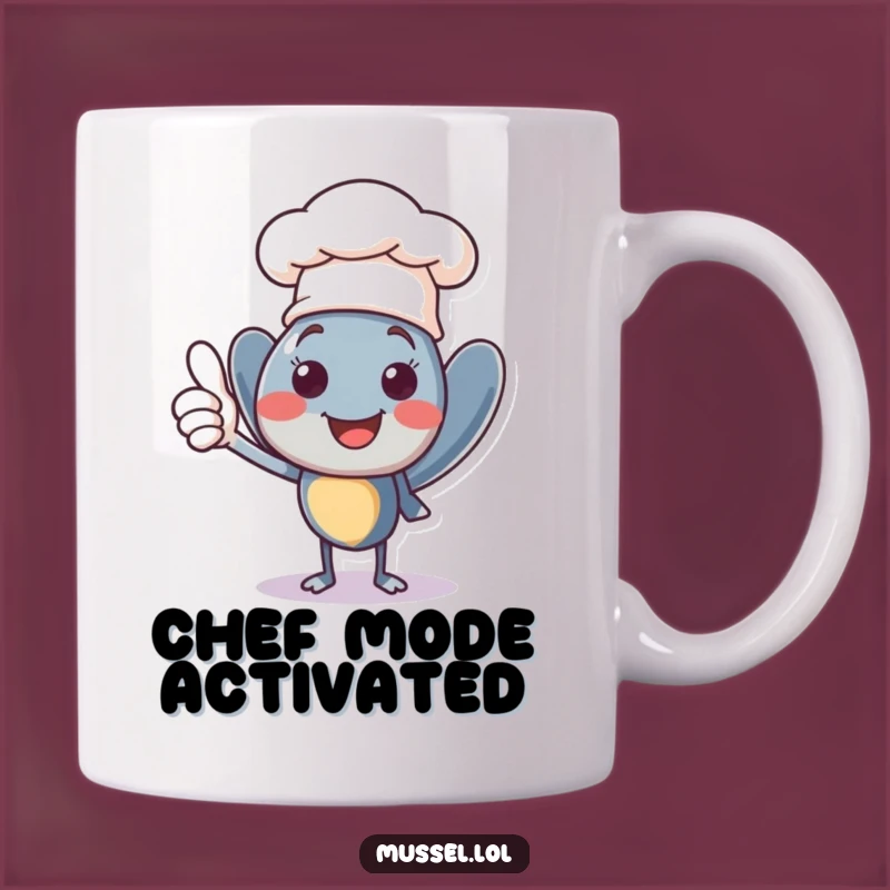 Funny Smiling Chef Mussel Mug: Culinary Masterpiece Gift for Food Lovers