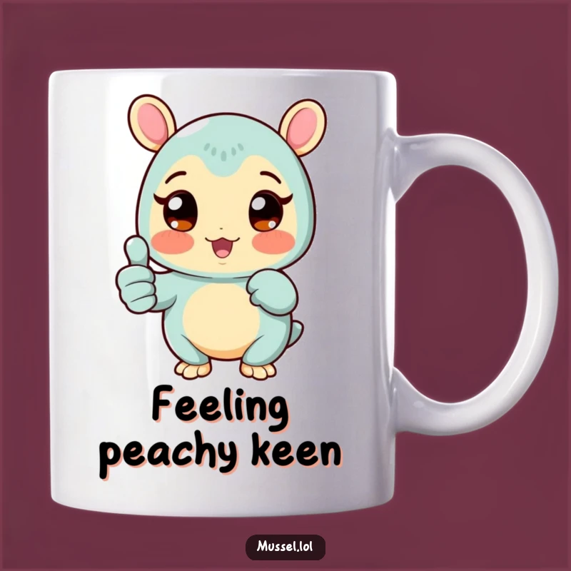 Funny Thumbs Up Mussel Mug: Cheerful Character Gift for Positivity!