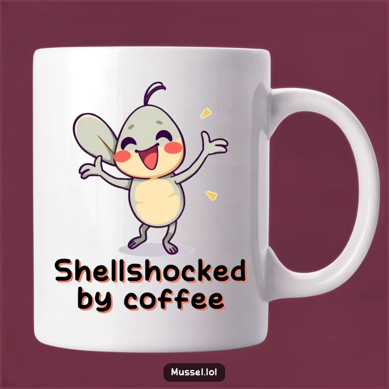 Funny Mussel Dance Mug: Energetic Shell Shaking, Hilarious Gift for Fun Lovers