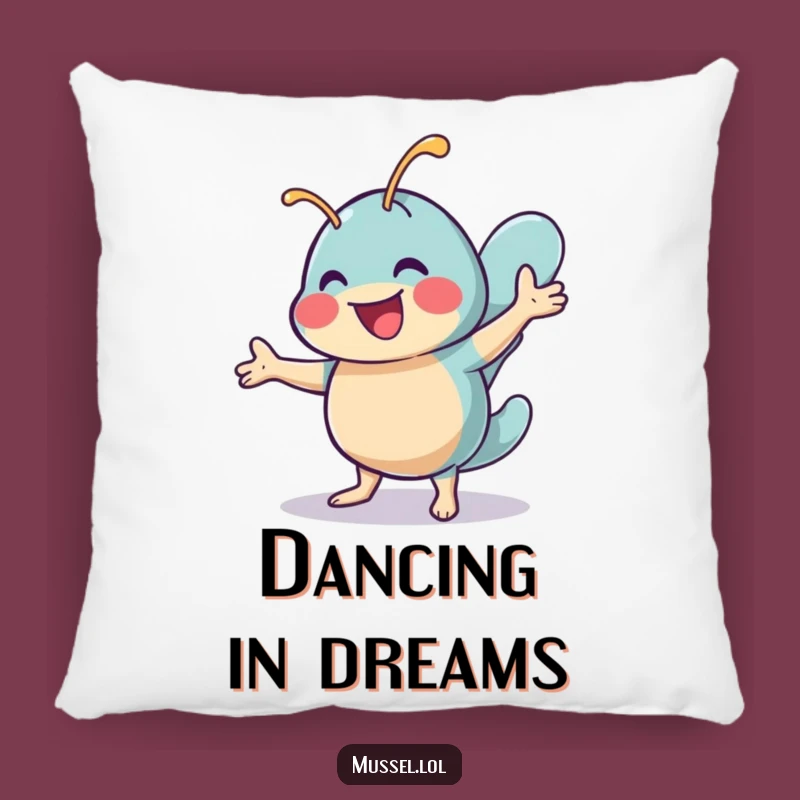 Cozy Funny Shimmy Mussel Pillow: Cheerful Dancer, Happy Moves, Soft Gift