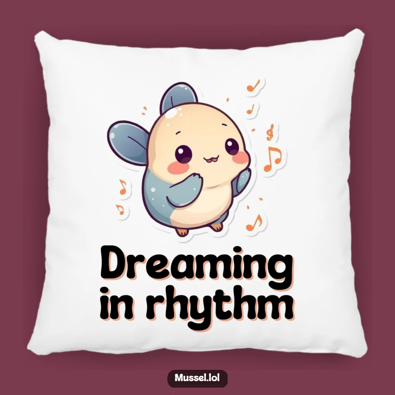 Funny Musical Mussel Pillow: Cozy Comfort with Melodic Flair