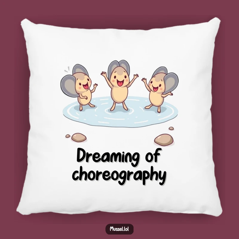 Funny Mussel Dance Pillow: Cozy Synchronized Swimmers Accent for Your Sofa Gift