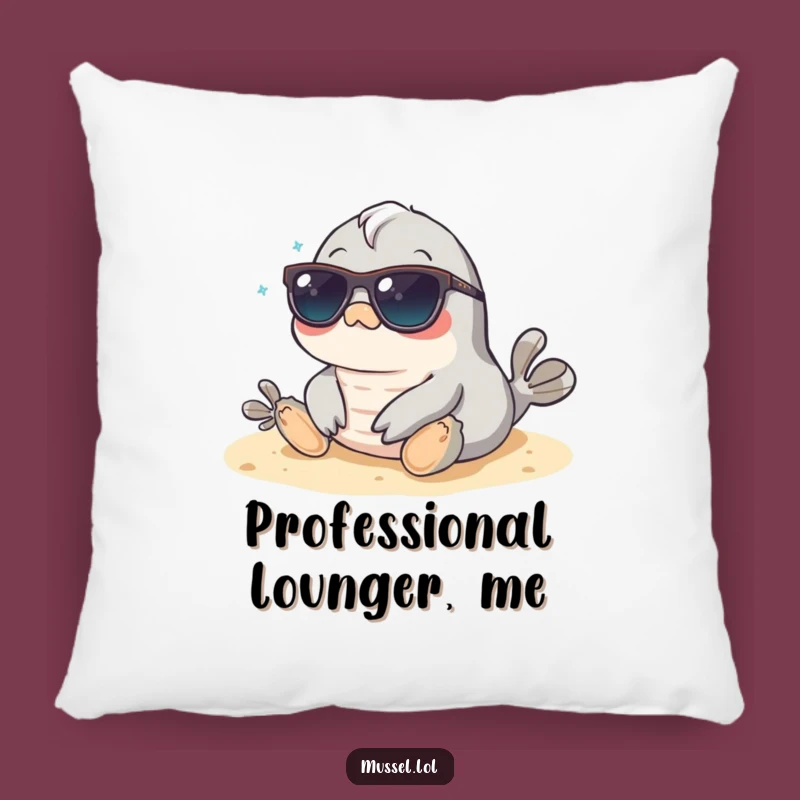 Funny Mussel Beach Sunglasses Pillow: Ultimate Relaxation for Your Home