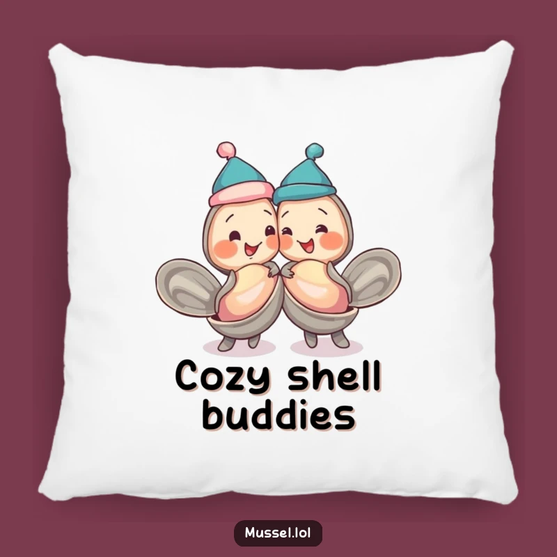 Funny Mussel Pals Pillow: Soft Comfort for Playful Friendship