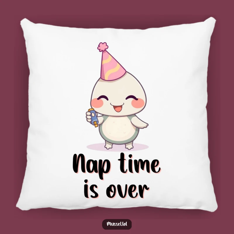 Funny Mussel Party Pillow: Cozy & Hilarious Character Accent for Fun Spaces!