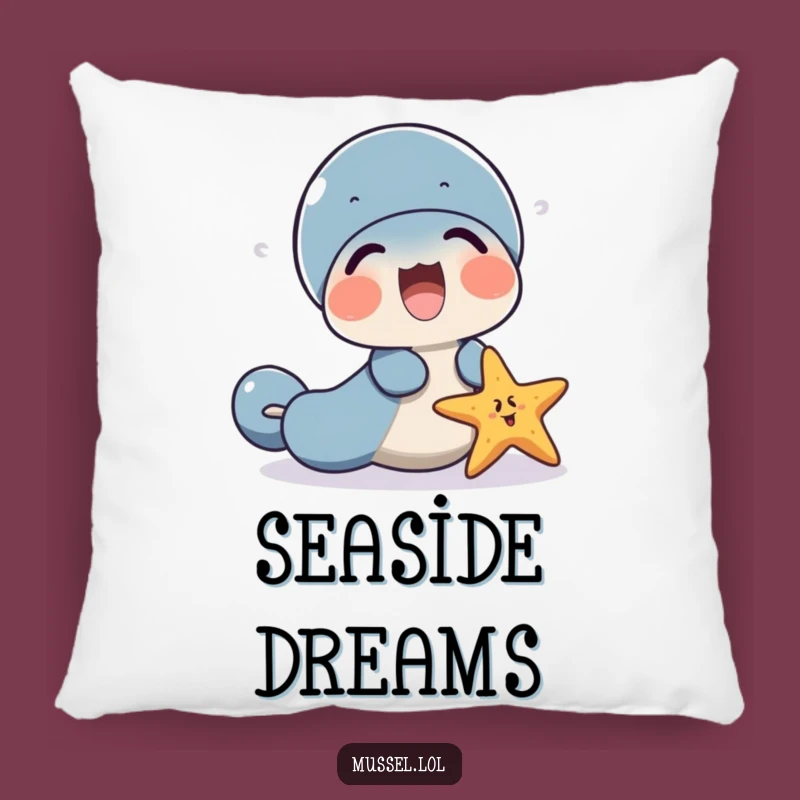 Funny Mussel Starfish Laugh Pillow: Cozy Comfort for Giggles