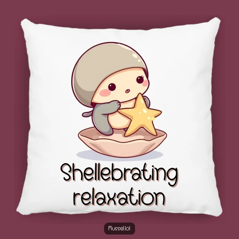 Funny Mussel Starfish Pillow: Comfy & Hilarious Home Decor Accent