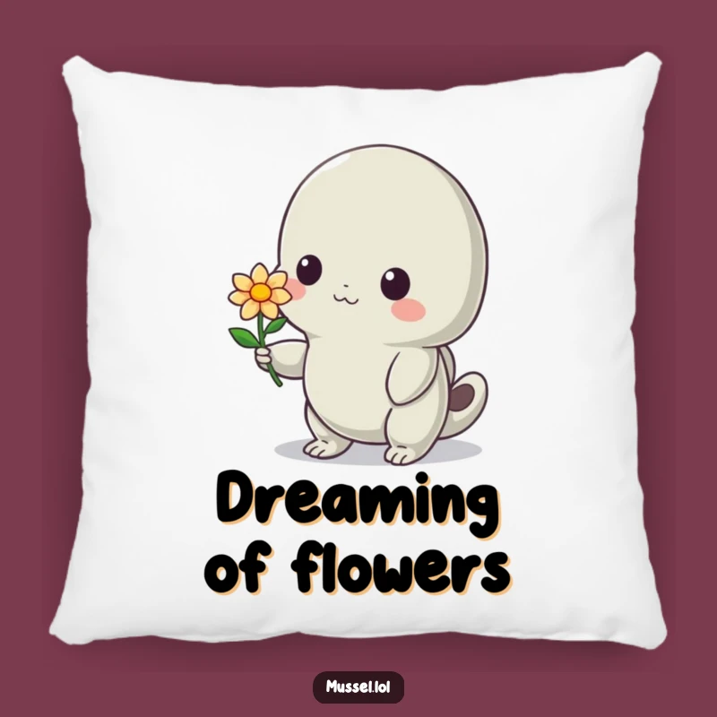 Funny Shy Mussel Flower Pillow: Cuddle Up with Gentle Aquatic Humor Gift