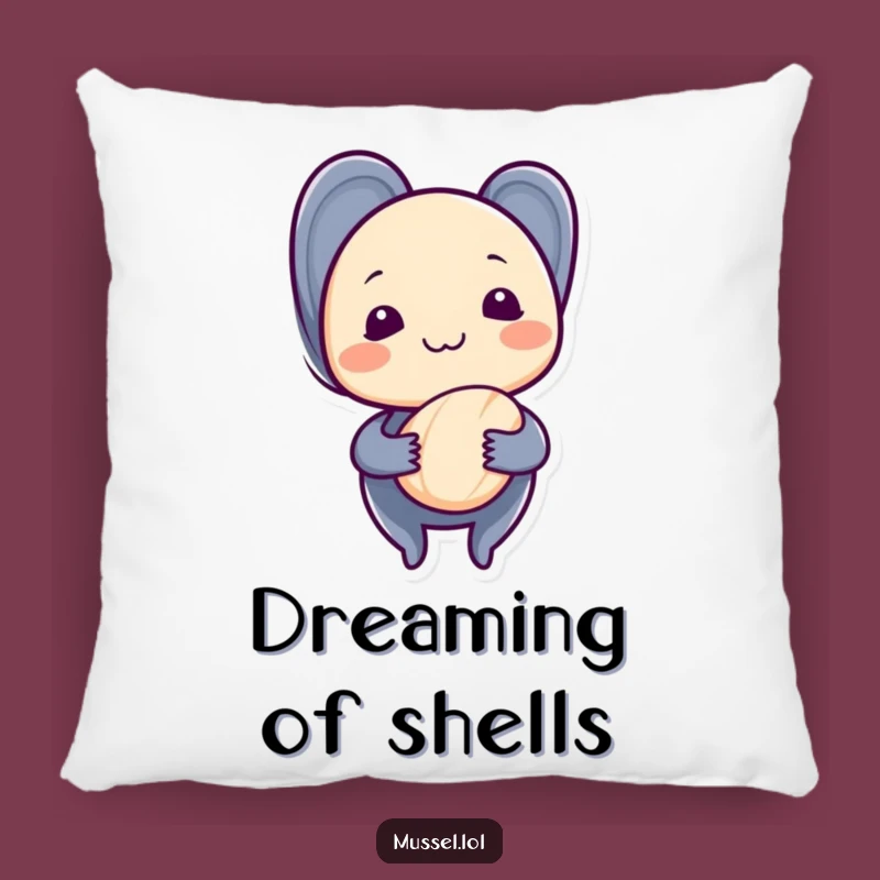 Funny Shy Mussel Pillow: Soft Comfort with Gentle Humorous Touch