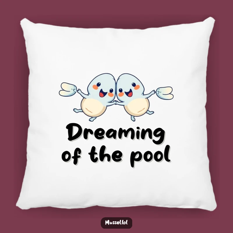 Funny Synchronized Swim Mussels Pillow: Cozy & Hilarious Aquatic Accent!