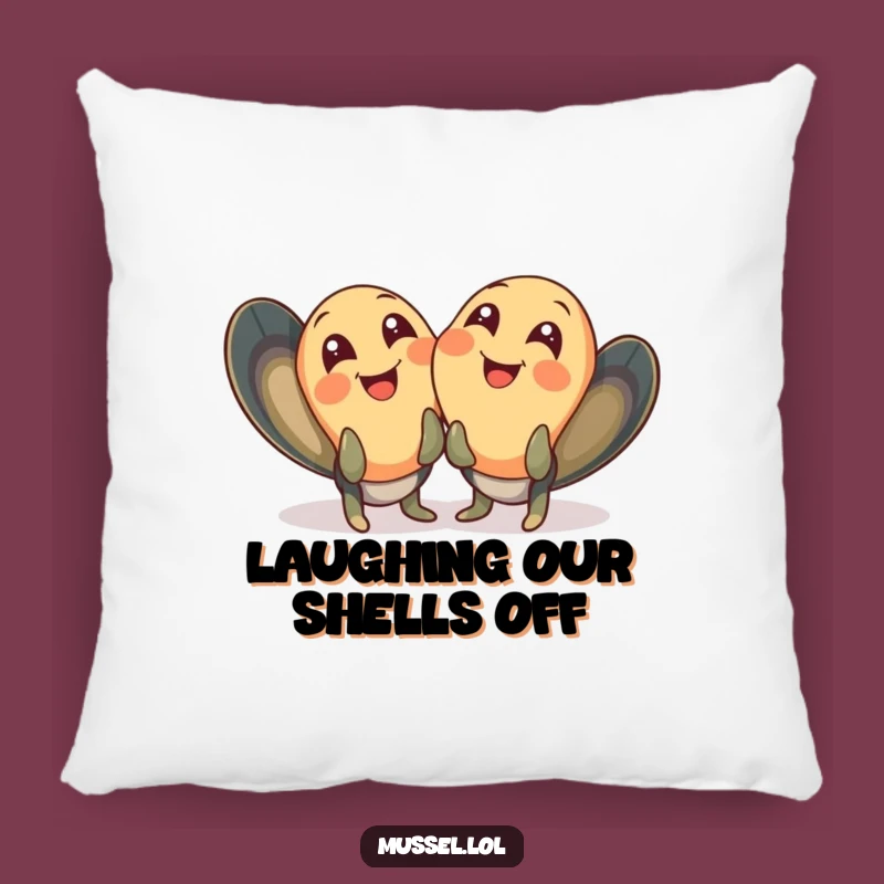 Funny Giggling Mussels Pillow: Cozy Comfort & Shared Laughter Gift