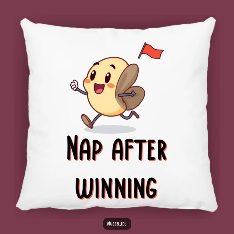 Funny Running Mussel Pillow: Cozy Comfort for Energetic Souls