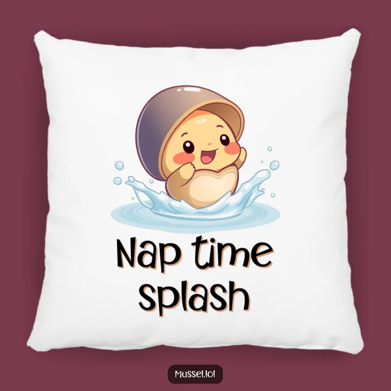 Funny Mussel Pillow: Playful Splashing Water Cushion