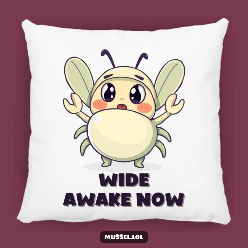 Funny Mussel Pillow: Surprised Crab Wave Cushion