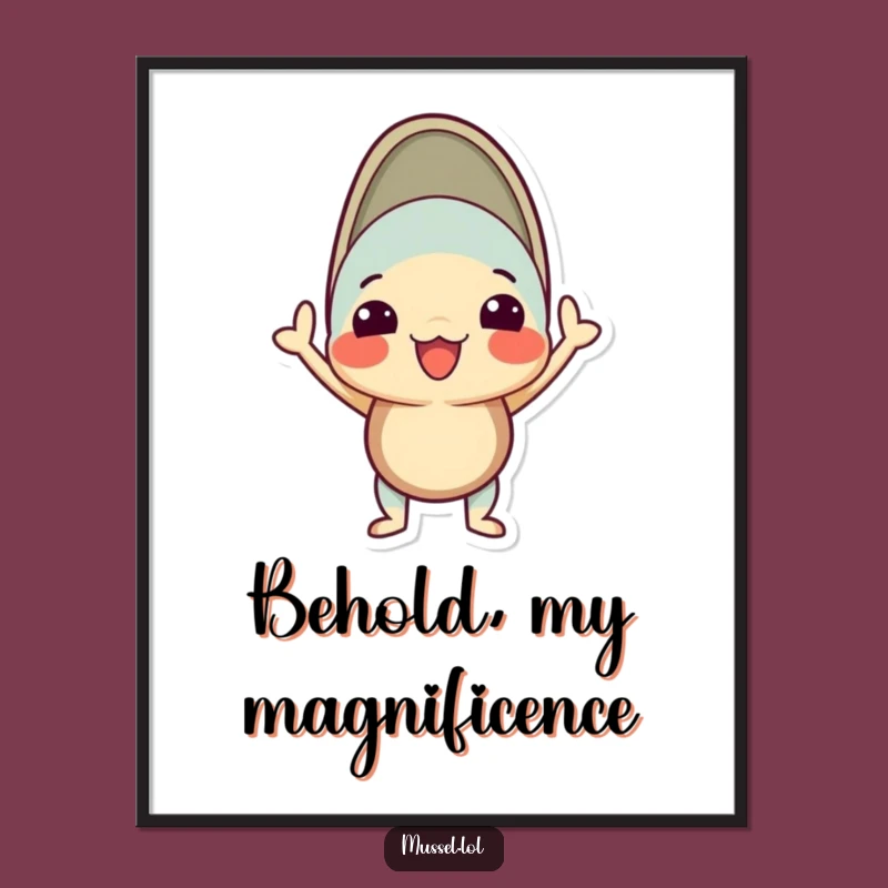 Funny Proud Mussel Digital Art: Instant Bold & Confident Download Gift