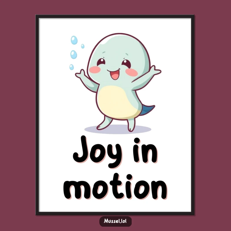 Funny Wiggling Mussel Digital Art: Bring Joyful Movement Home!