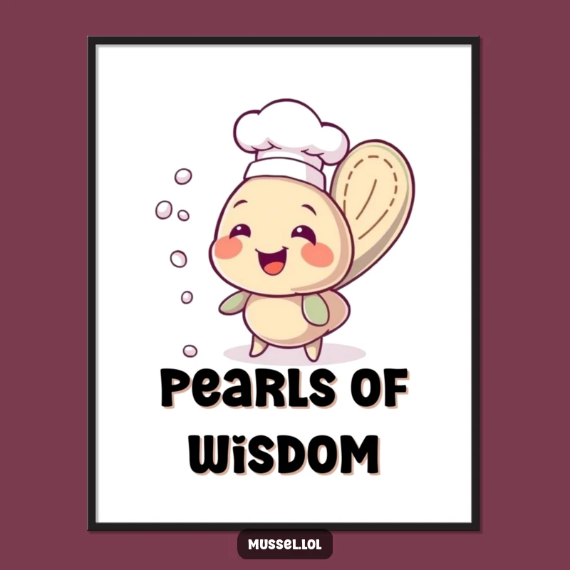 Funny Chef Mussel Digital Art: Instant Download for Humorous Decor