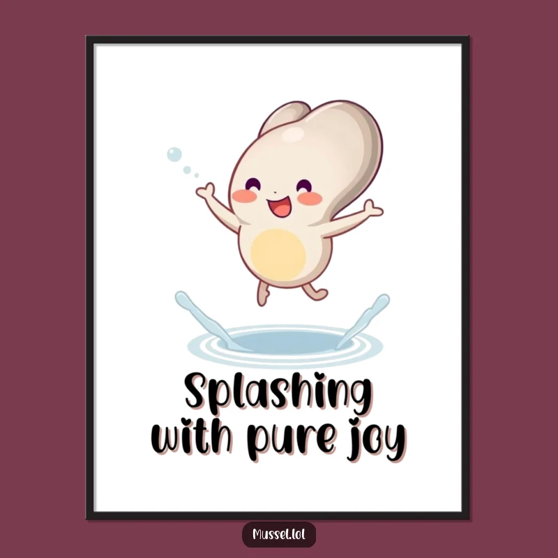 Funny Dancing Mussel Digital Art: Instant Joyful Splash Download Gift