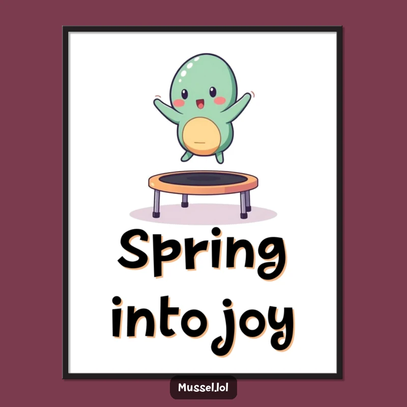 Funny Bouncing Mussel Digital Art: Instant Energetic Decor