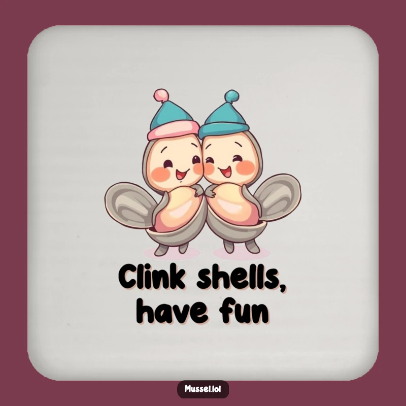 Funny Mussel Mates Coasters: Protect Surfaces with Playful Charm