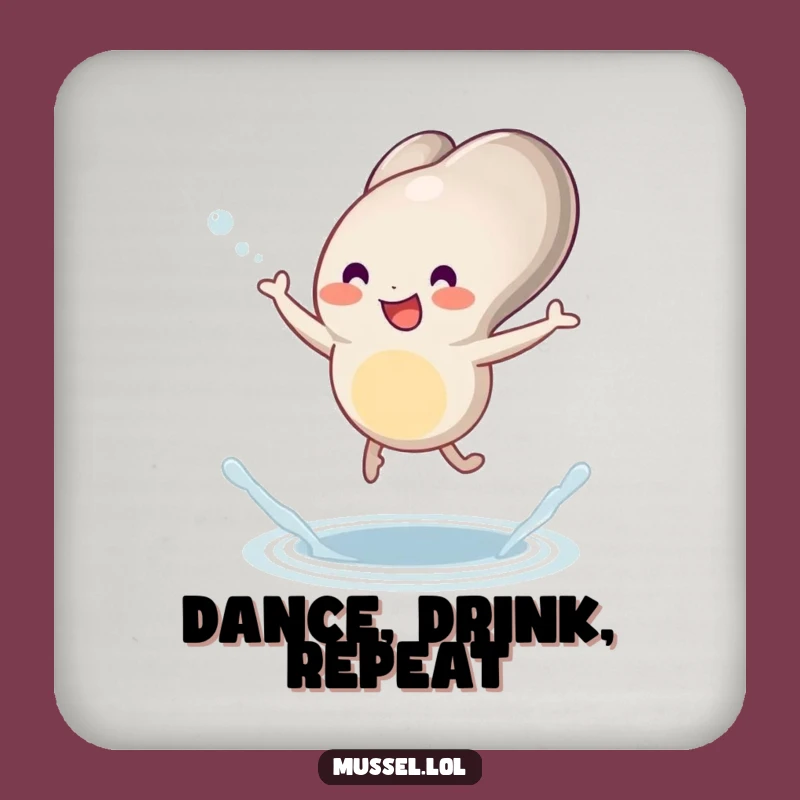 Funny Dancing Mussel Coaster: Protect Surfaces with Playful Splash Gift