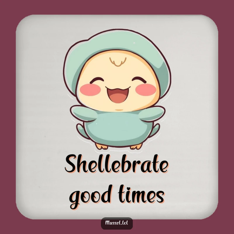 Funny Laughing Mussel Coaster Set: Protect Surfaces with Smiles