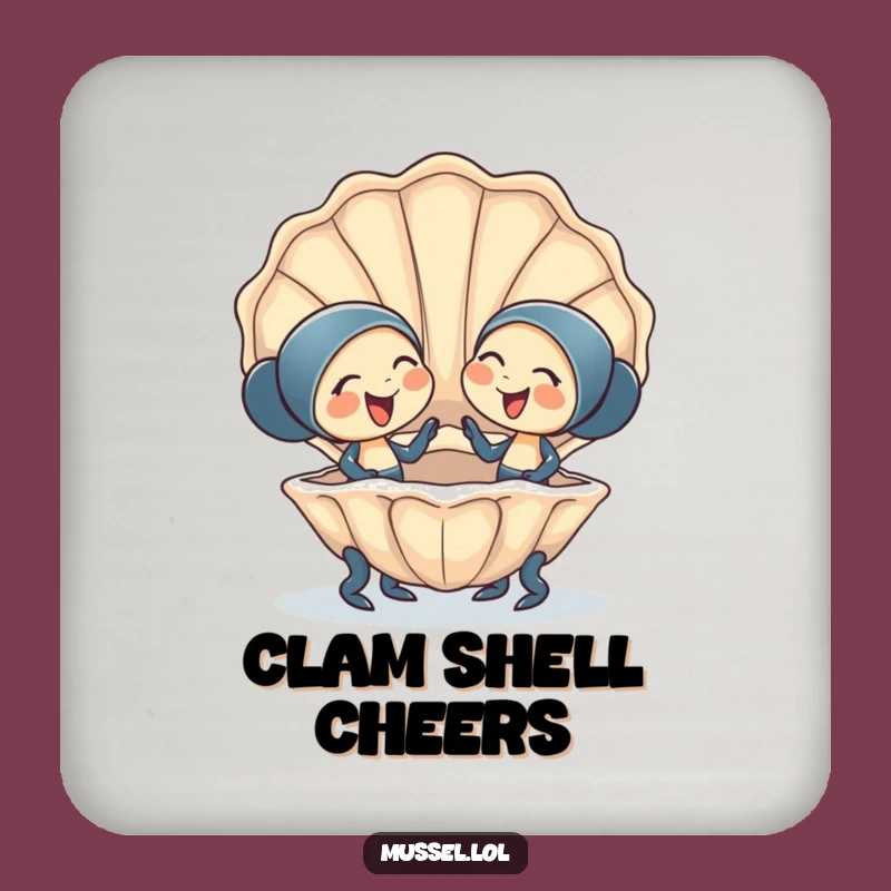 Funny Mussel Friends Coaster: Giggling Companionship to Protect Surfaces