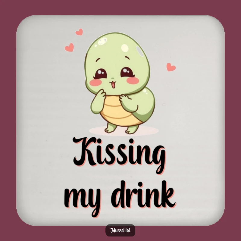 Funny Mussel Kiss Coasters: Adorable Gesture, Humorous Bar Accessory Gift