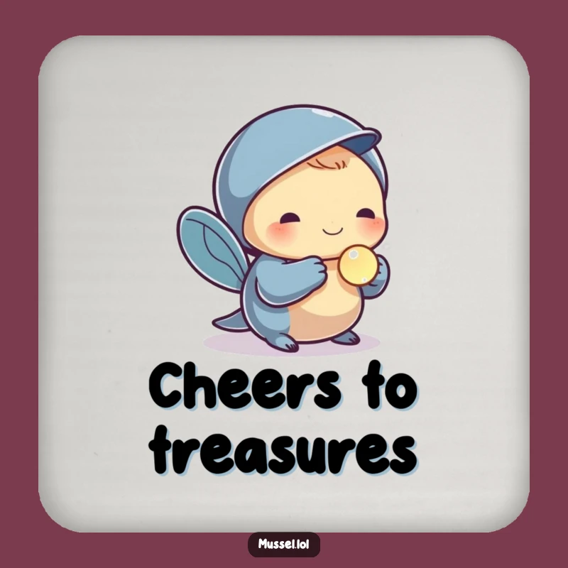 Funny Pearl Mussel Coasters: Treasured Find, Shiny Pearl, Elegant Protection